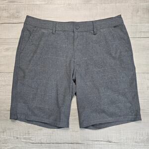 Hang Ten Gray/White Stripe Men's Shorts Size 38 High Rise Outdoor Chino Hiking